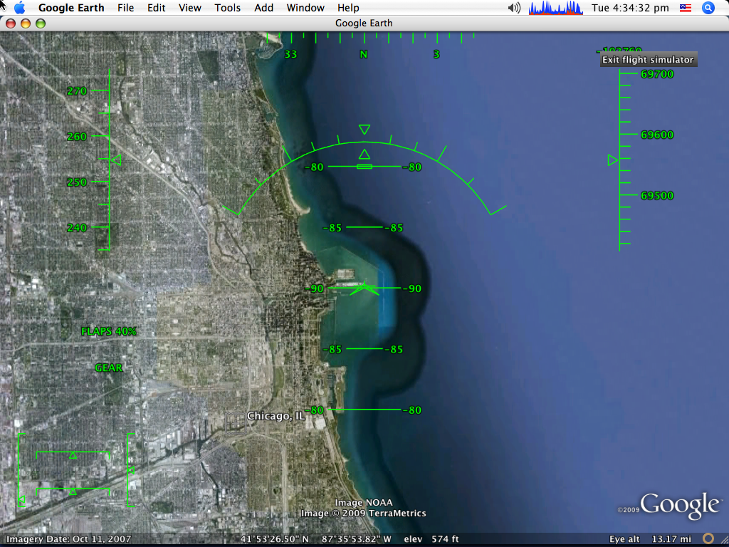 Google Earth Flight Simulator Controls